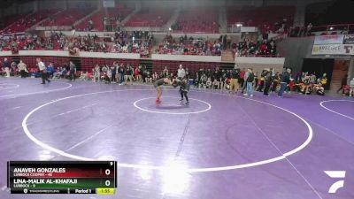 120 lbs Round 1 (16 Team) - Anaveh Gonzales, Lubbock Cooper vs Lina-Malik Al-Khafaji, Lubbock