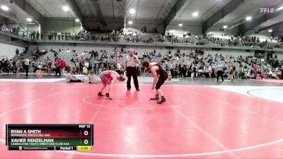 130 lbs Cons. Round 4 - Xavier Renzelman, Carrollton Youth Wrestling Club-AAA vs Ryan A Smith, Bonhomme Wrestling-AAA 