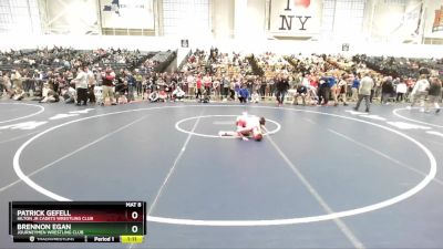 87 lbs Semifinal - Patrick Gefell, Hilton Jr Cadets Wrestling Club vs Brennon Egan, Journeymen Wrestling Club