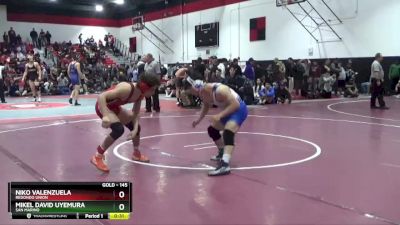 145 lbs 5th Place Match - Niko Valenzuela, Redondo Union vs Mikel David Uyemura, San Marino