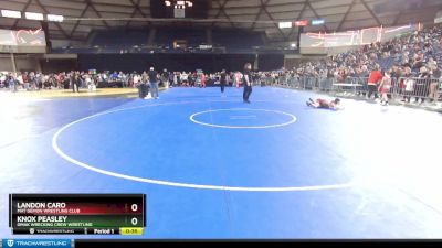 67 lbs 1st Place Match - Knox Peasley, Omak Wrecking Crew Wrestling vs Landon Caro, Mat Demon Wrestling Club