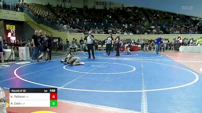 96 lbs Round Of 32 - Karter Tollison, Carl Albert vs Alex Cole, Sapulpa Junior High