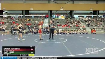 144 lbs Quarterfinals (8 Team) - Layton Schneider, Edmond North vs Matt Hiller, Mustang