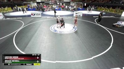 67 lbs 5th Place Match - Jaycob Wiese, Hemet Youth Wrestling Club vs Broox Nickell, California