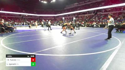 145 lbs Consi Of 8 #2 - Kayleen Tuavao, Tokay vs Leilani Igarashi, Del Oro