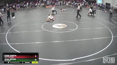 4A 106 lbs Quarterfinal - Zane Garcia, Northwestern vs Ryan Seman, May River