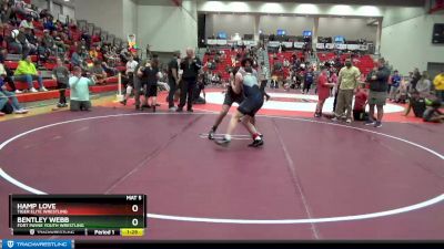 130 lbs Quarterfinal - Hamp Love, Tiger Elite Wrestling vs Bentley Webb, Fort Payne Youth Wrestling