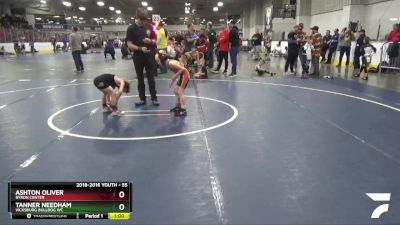 55 lbs Cons. Round 2 - Tanner Needham, Vicksburg Bulldog WC vs Ashton Oliver, Byron Center