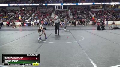 64 lbs Champ. Round 1 - Corbin Padua, Derby vs Roycen Harington, Spring Hill Wrestling Club