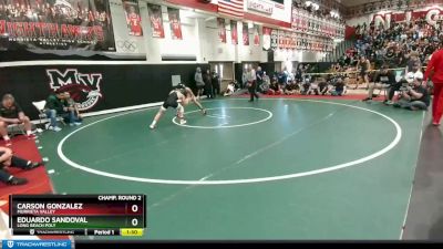 120 lbs Champ. Round 2 - Carson Gonzalez, Murrieta Valley vs Eduardo Sandoval, Long Beach Poly