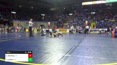 74 lbs Round Of 32 - Coady Sterling, Union City vs Jack Lopes, Derry