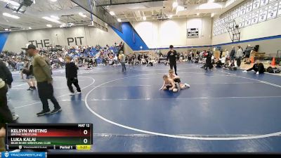 73 lbs Cons. Round 3 - Kelsyn Whiting, Uintah Wrestling vs Luka Kalai, Bear River Wrestling Club