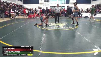 144 lbs Cons. Round 1 - Rob Martinez, Sonora vs Matthew Alvarado, Aquinas
