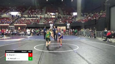 100 lbs Quarterfinal - Austen Metcalf, Bearcats Wrestling Club Helena vs Bailey Wagner, East Glacier