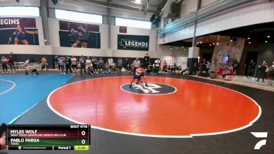 106 lbs Champ. Round 1 - Myles Wolf, West Texas Grapplers Wrestling Club vs Pablo Parga, Texas