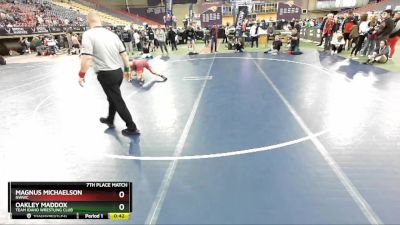 144 lbs 7th Place Match - Oakley Maddox, Team Idaho Wrestling Club vs Magnus Michaelson, NWWC