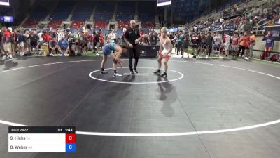 120 lbs Rnd Of 16 - Slater Hicks, California vs Dalton Weber, New Jersey