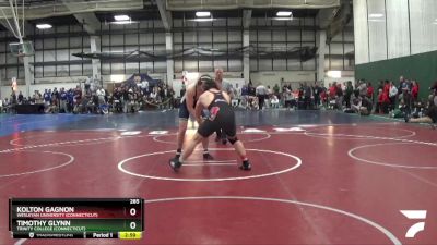 285 lbs Prelim - Kolton Gagnon, Wesleyan University (Connecticut) vs Timothy Glynn, Trinity College (Connecticut)