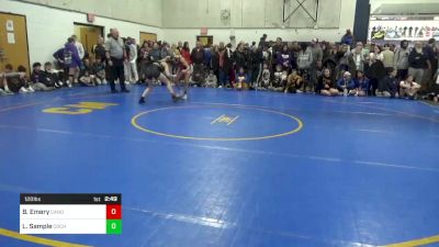 120 lbs Quarterfinal - Bailey Emery, Canon-McMillan vs Leah Sample, Cochranton