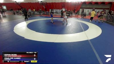 110 lbs 3rd Place Match - Sophia DeZiel, Team Nazar Training Center vs Penelope Juarez, Wisconsin