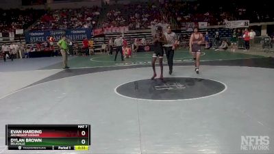 D 3 126 lbs Cons. Semi - Evan Harding, Archbishop Hannan vs Dylan Brown, DeLaSalle