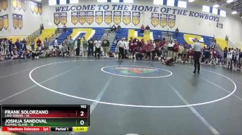 182 lbs Finals (8 Team) - Joshua Sandoval, Fleming Island vs Frank Solorzano, Lake Gibson