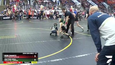 37 lbs Quarterfinal - Payton Hall, Wildcat WC - Lakeview vs Rori Swartz, Black Knights Youth WC