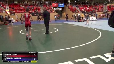 92 lbs Cons. Round 1 - Walter Hulse, KS vs Benjamin Higgins, AZ