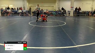 70 lbs Round 3 - John Wheatly, North Carolina vs Landon Cody, Madison Youth Wrestling