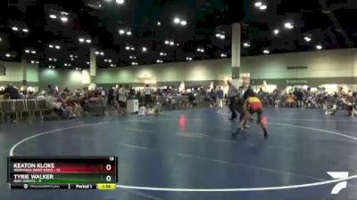 120 lbs Round 2 (6 Team) - Keaton Kloke, Nebraska Wave Hogs vs Tyrie Walker, Indy Giants