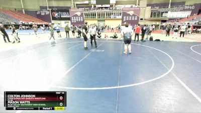 285 lbs Champ. Round 2 - Colton Johnson, Coon Rapids Mat Bandits Wrestling Club vs Mason Watts, Blue Valley Southwest High School Wrestling