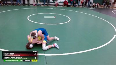 110 lbs Quarterfinal - Sean Bird, Sheridan Wrestling Club vs Grady Bohlander, High Plains Thunder Wrestling Club