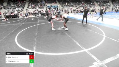 130 lbs Quarterfinal - Dylan Martin, Sperry Wrestling Club vs JaMarcus Siemens, Team Tulsa Wrestling Club