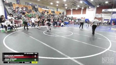 138 lbs Semifinal - Hercules Windrath, Fountain Valley vs John Strapp, Corona Del Mar