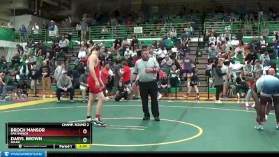 190 lbs Champ. Round 2 - Broch Mansor, OAK HARBOR vs Daryl Brown, SOLON