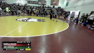 64-69 lbs Round 3 - Izabella DeLeon, Othello Wrestling Club vs Aria Barajas, Moses Lake Wrestling Club