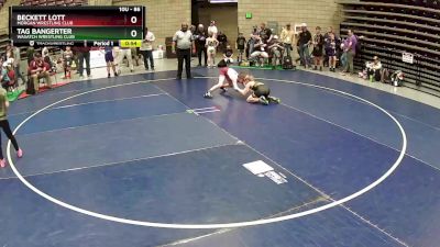 86 lbs Cons. Semi - Beckett Lott, Morgan Wrestling Club vs Tag Bangerter, Wasatch Wrestling Club