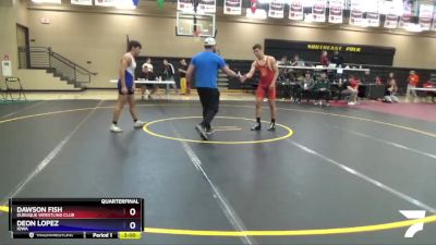 160 lbs Quarterfinal - Dawson Fish, Dubuque Wrestling Club vs Deon Lopez, Iowa