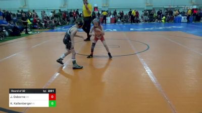 B-50 Mats 1-4 8:00am lbs Round Of 32 - Jaxson Osborne, OH vs Kaeldis Kallenberger, IN