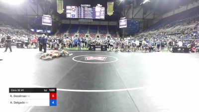 132 lbs Cons 32 #1 - Kaedun Goodman, Nebraska vs Anthony Delgado, Nevada