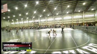 66 lbs Champ. Round 2 - Carter Wade, Wasatch Wrestling Club vs Manase Filimoeatu, Payson Pride Wrestling