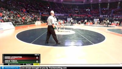 1A 145 lbs 5th Place Match - Drew Torza, Yorkville (Christian) vs Aiden Livingston, Stillman Valley