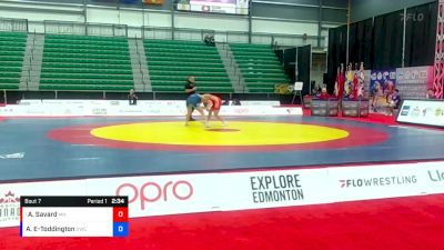 WW 68 lbs Quarterfinal - Amanda Savard, Montreal NTC vs Angelina Ellis-Toddington, Dinos Wrestling Club