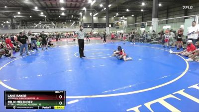 55 lbs Finals (2 Team) - Lane Baker, JEFFERSON WRESTLING CLUB vs Felix Melendez, PIT BULL WRESTLING ACADEMY