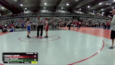 110 lbs Cons. Round 2 - Maddox Turner, Reeds Spring Wrestling Club-A vs Knox Paalhar, Pirate Powerhouse Wrestling Academy-AA