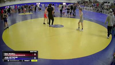 86 lbs Quarterfinal - Isac Rozell, Barlow Mat Club (DBA Barlow Wr vs Jase Seymour, Cowboy Mat Club