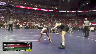 3A-113 lbs Quarterfinal - Connor Fiser, Bondurant-Farrar vs Wil Oberbroeckling, Southeast Polk