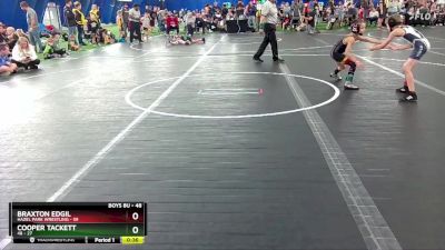 48 lbs Quarterfinal - Braxton Edgil, Hazel Park Wrestling vs Cooper Tackett, 48