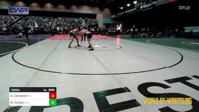 200 lbs Consi Of 16 #2 - Ayden Campbell, Red Wave Wrestling vs Miguel Guillen, California Grapplers