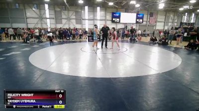 62 lbs Champ. Round 1 - Felicity Wright, WA vs Taydem Uyemura, HI